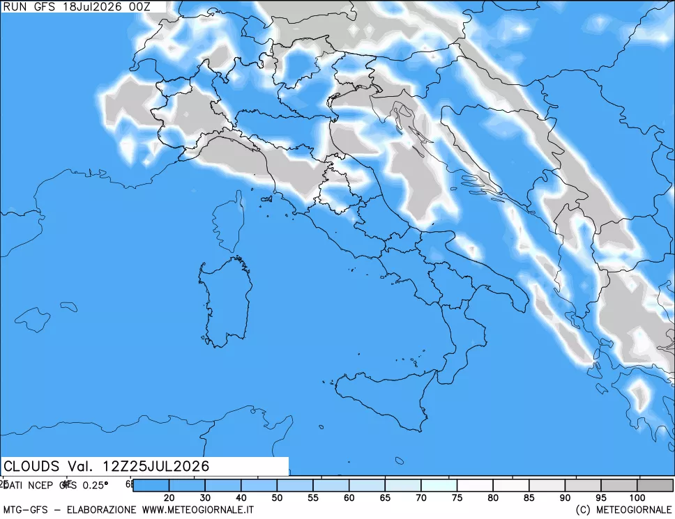 mappa Nuvolosità totale