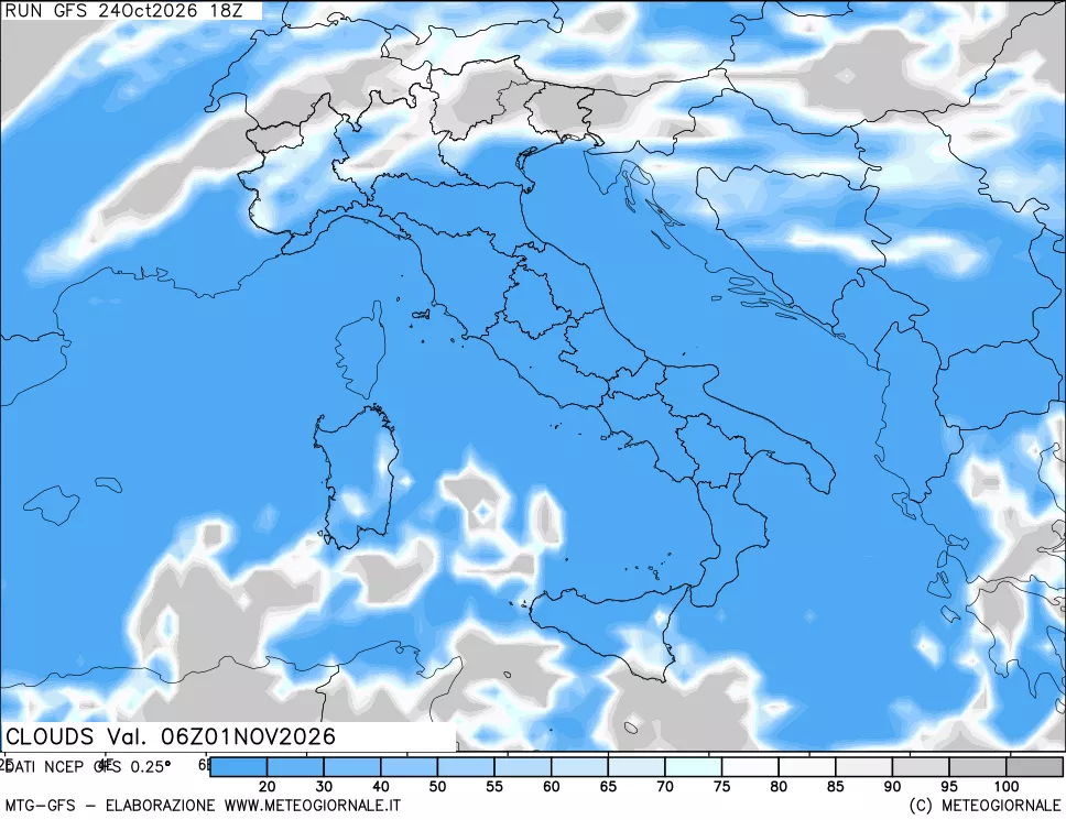 mappa Nuvolosità totale