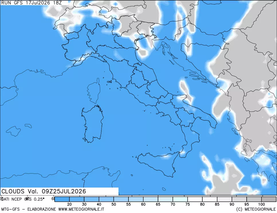 mappa Nuvolosità totale