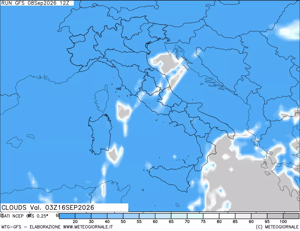 mappa Nuvolosità totale