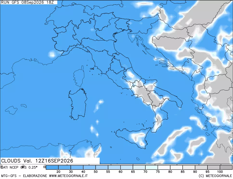mappa Nuvolosità totale
