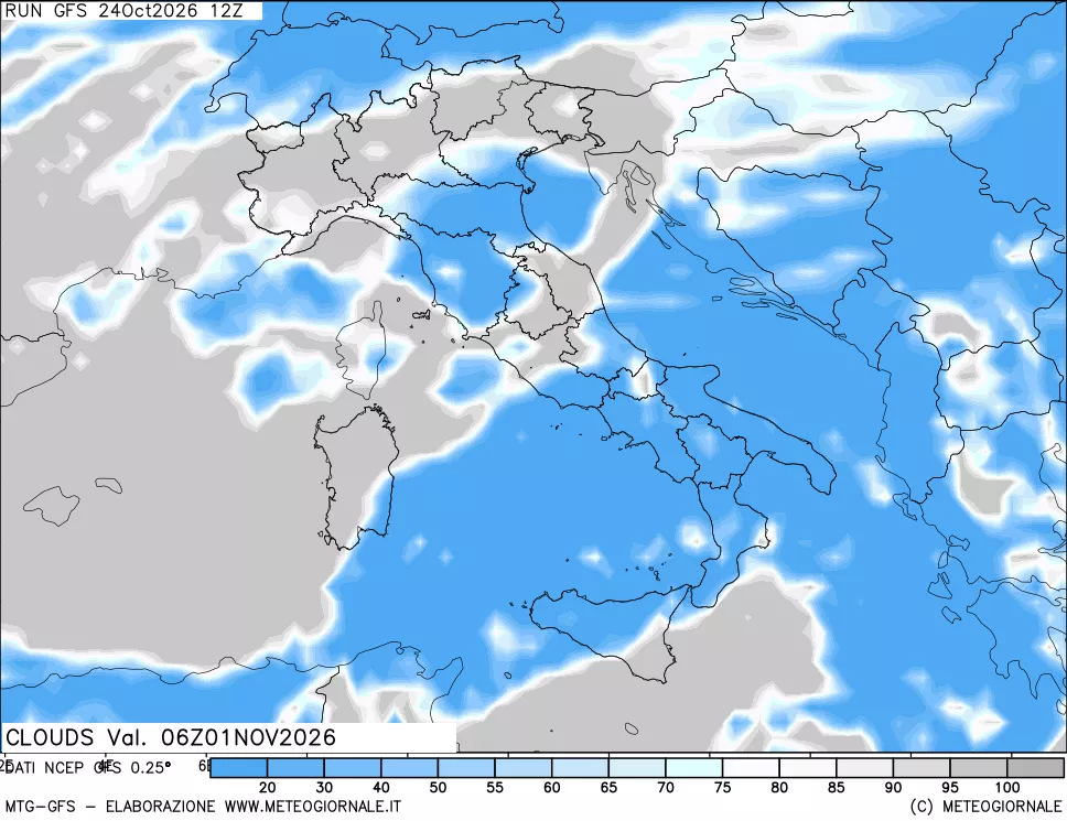 mappa Nuvolosità totale