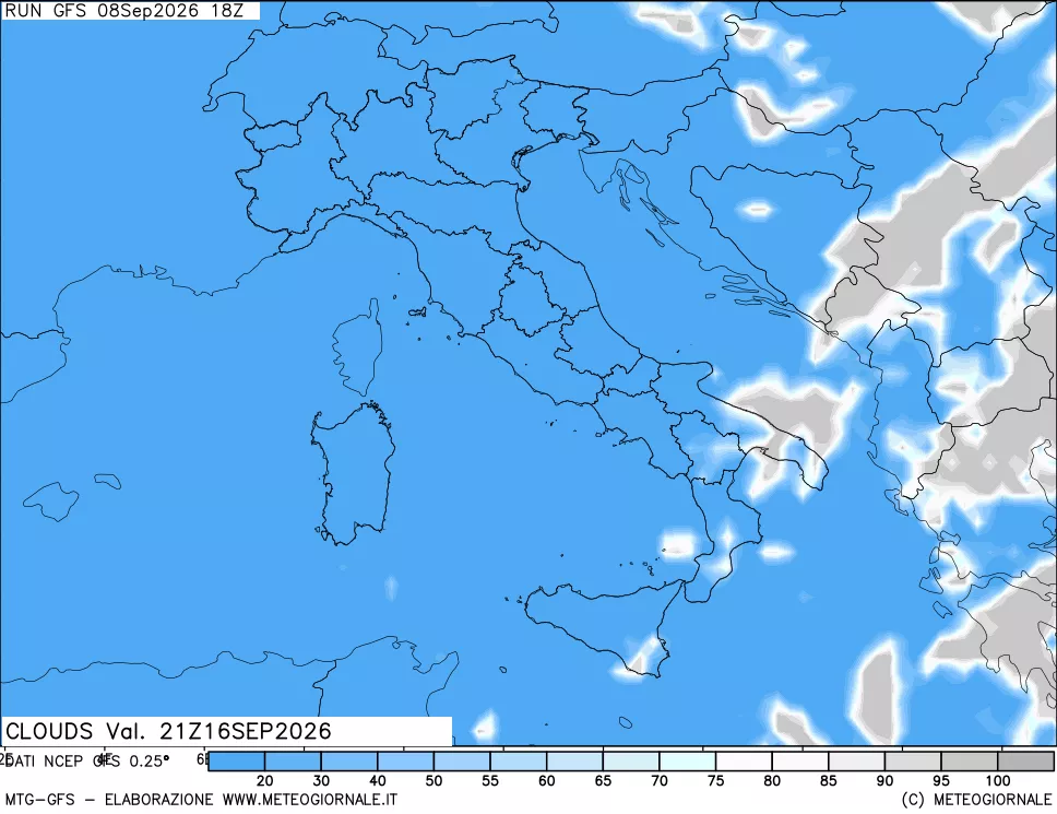 mappa Nuvolosità totale