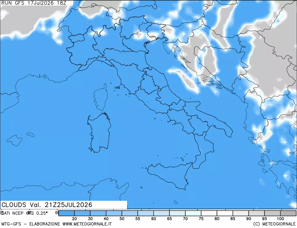 mappa Nuvolosità totale