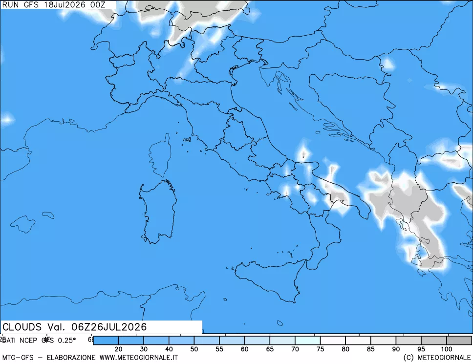 mappa Nuvolosità totale