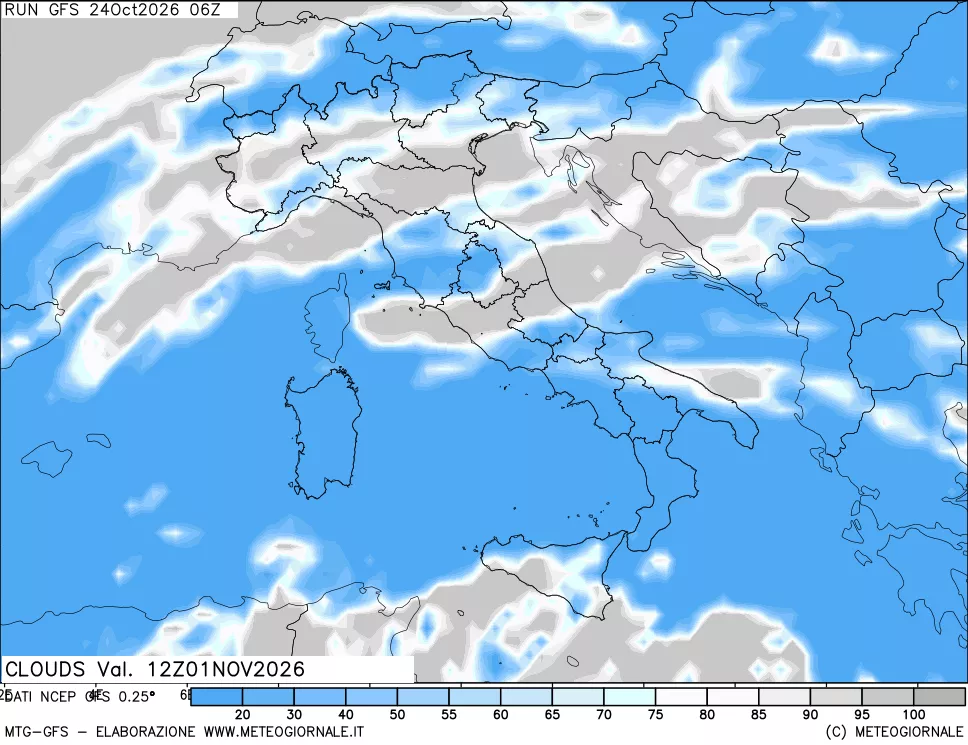 mappa Nuvolosità totale