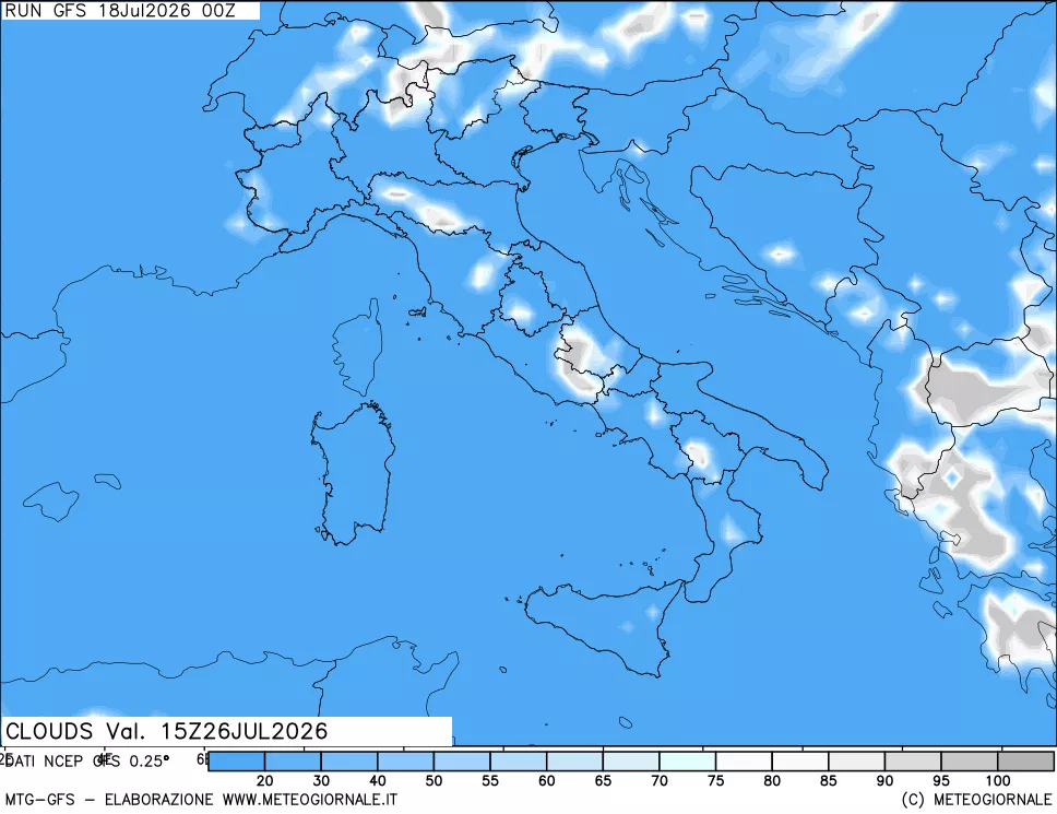 mappa Nuvolosità totale
