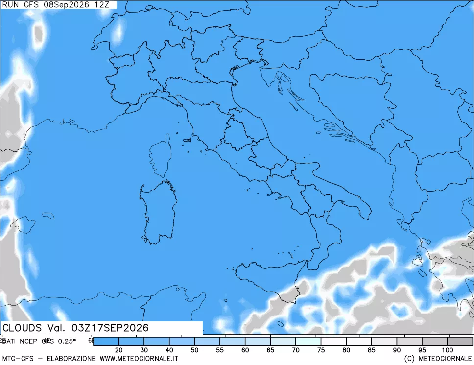 mappa Nuvolosità totale