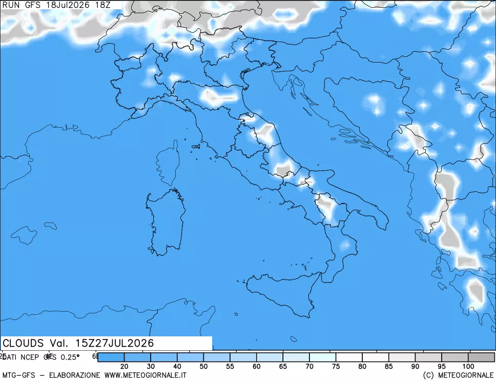 mappa Nuvolosità totale
