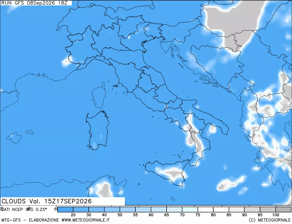 mappa Nuvolosità totale