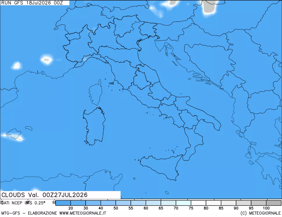 mappa Nuvolosità totale