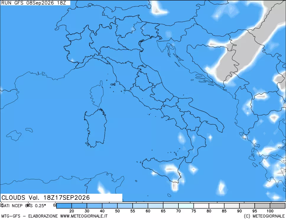 mappa Nuvolosità totale