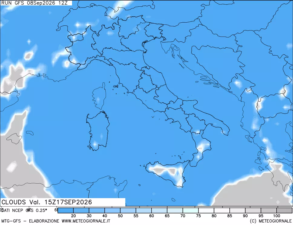 mappa Nuvolosità totale