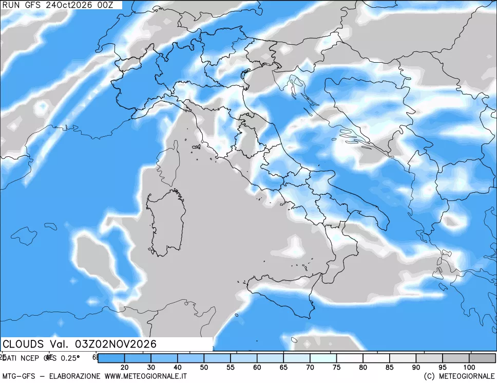 mappa Nuvolosità totale