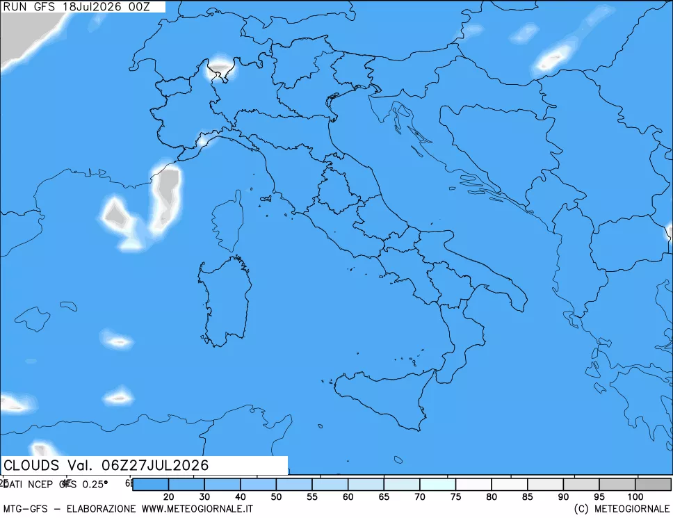 mappa Nuvolosità totale