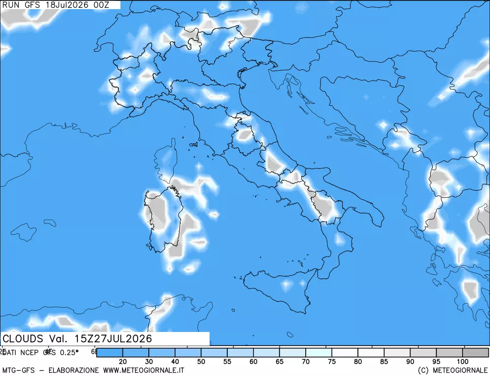 mappa Nuvolosità totale