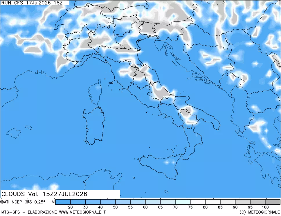 mappa Nuvolosità totale
