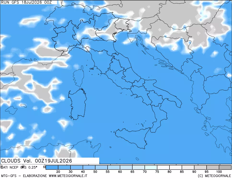 mappa Nuvolosità totale