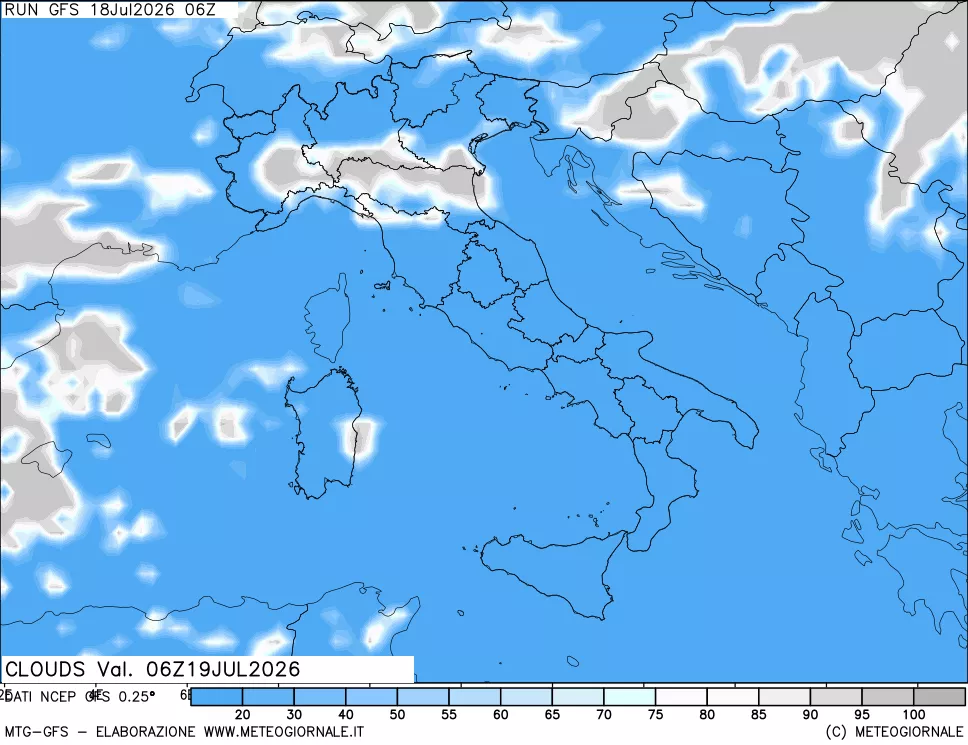 mappa Nuvolosità totale