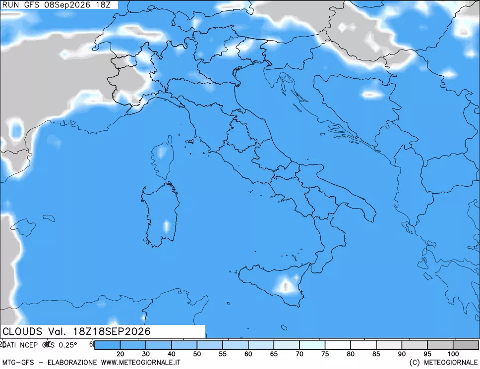 mappa Nuvolosità totale