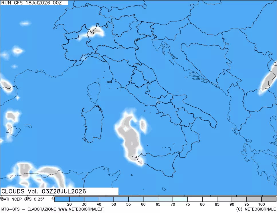 mappa Nuvolosità totale
