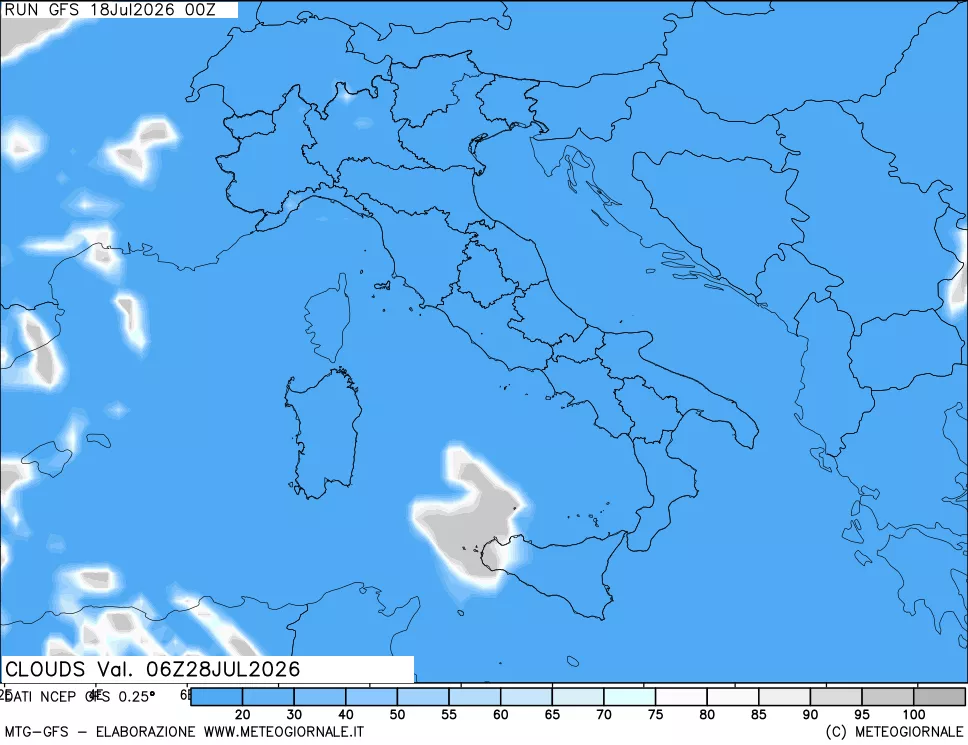 mappa Nuvolosità totale