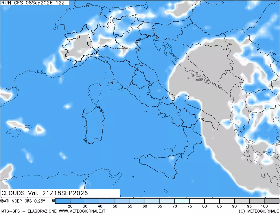 mappa Nuvolosità totale