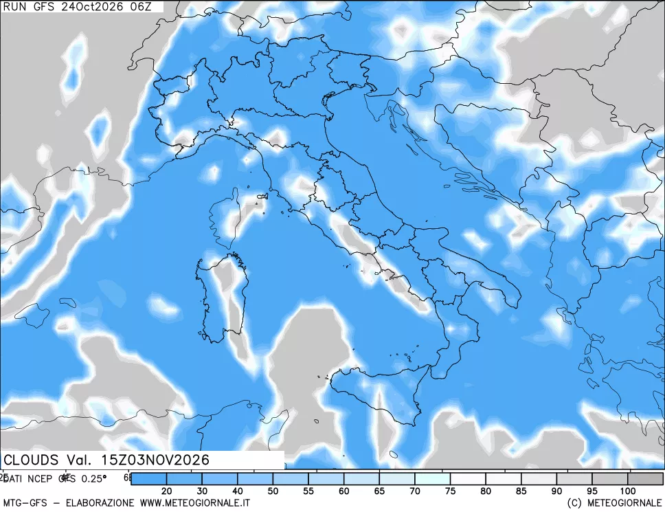 mappa Nuvolosità totale