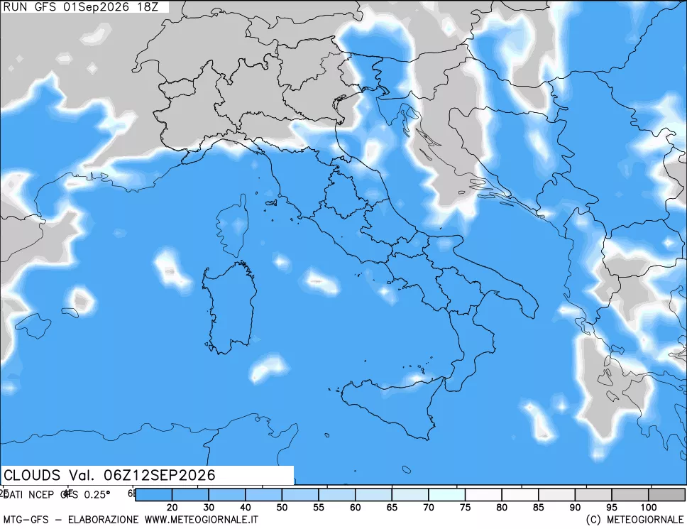 mappa Nuvolosità totale