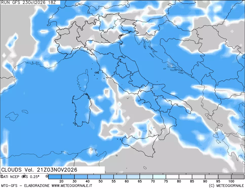 mappa Nuvolosità totale