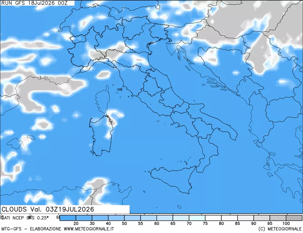 mappa Nuvolosità totale