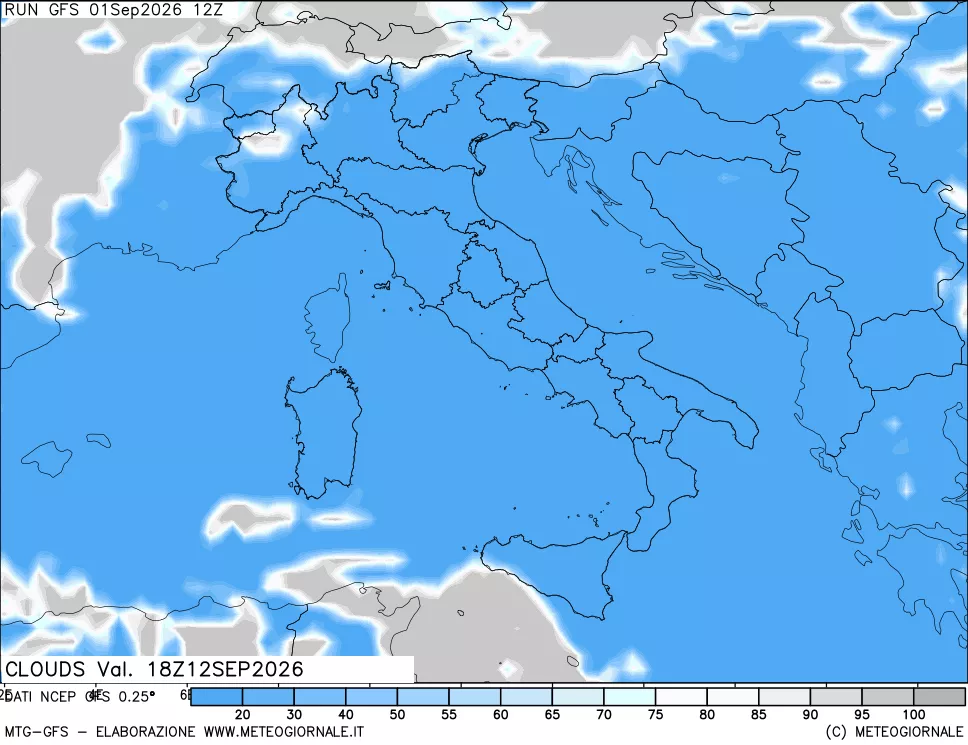 mappa Nuvolosità totale