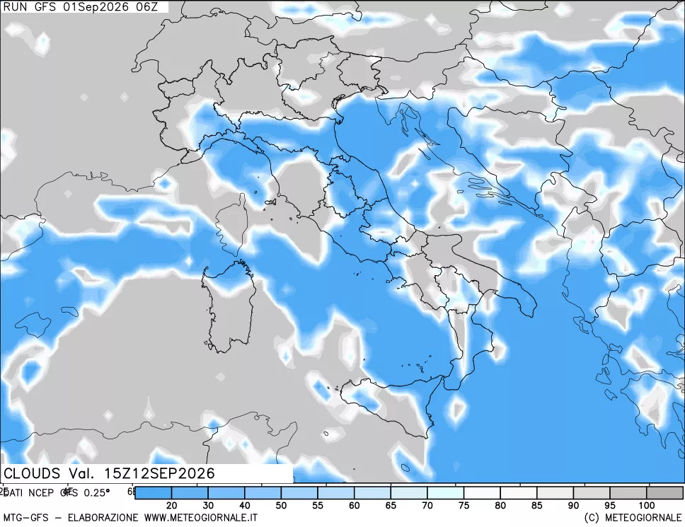 mappa Nuvolosità totale