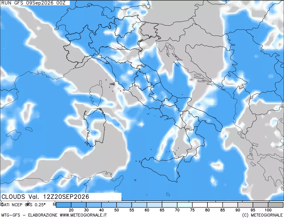 mappa Nuvolosità totale