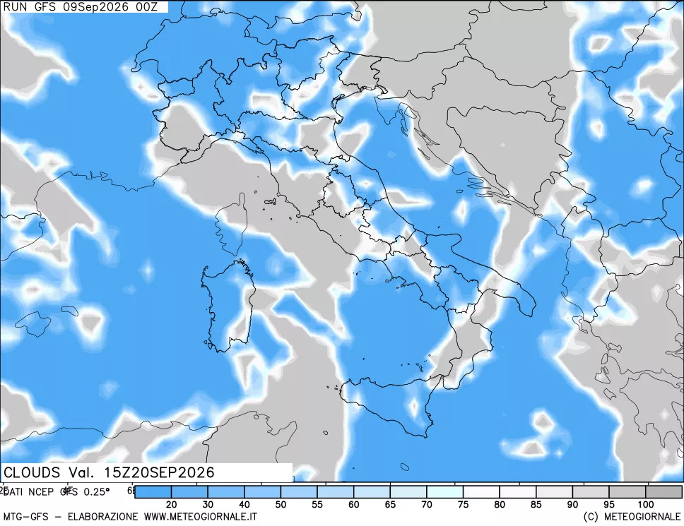 mappa Nuvolosità totale