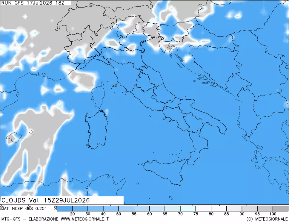 mappa Nuvolosità totale