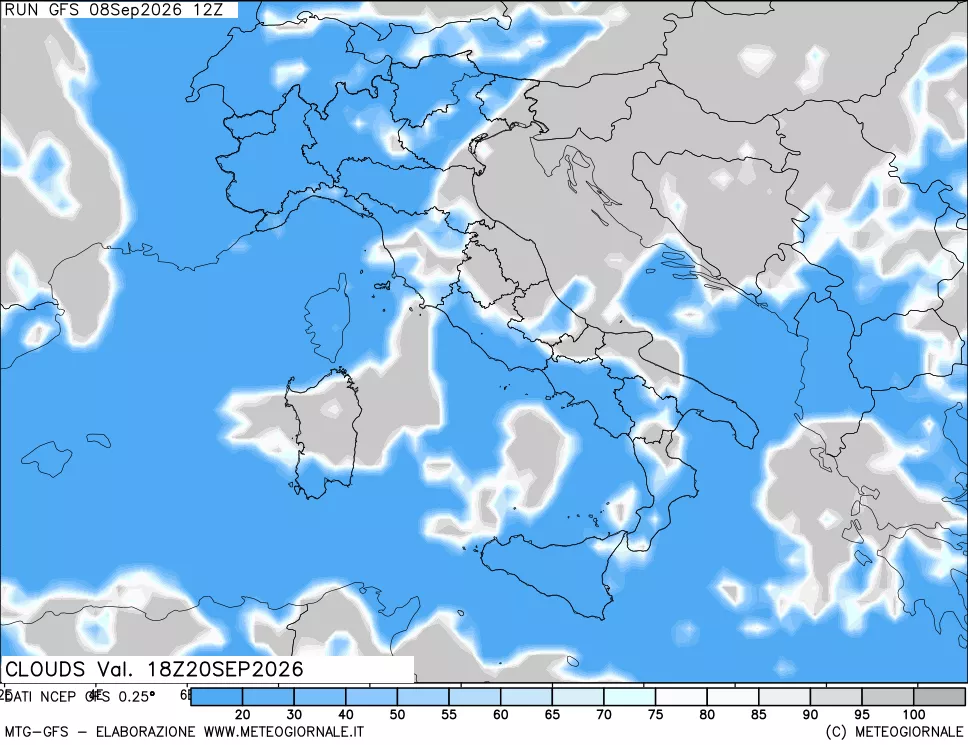 mappa Nuvolosità totale