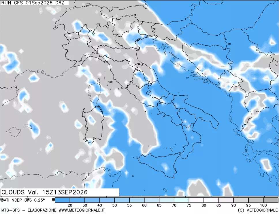 mappa Nuvolosità totale