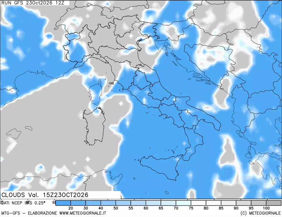mappa Nuvolosità totale