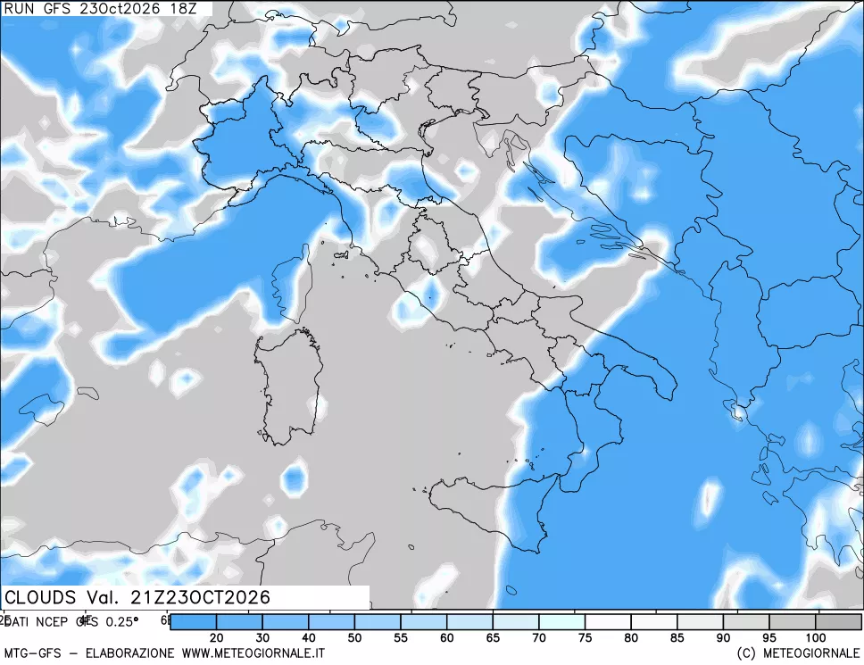 mappa Nuvolosità totale