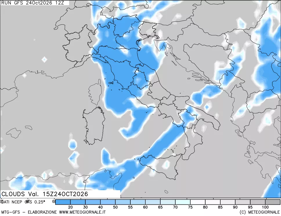 mappa Nuvolosità totale