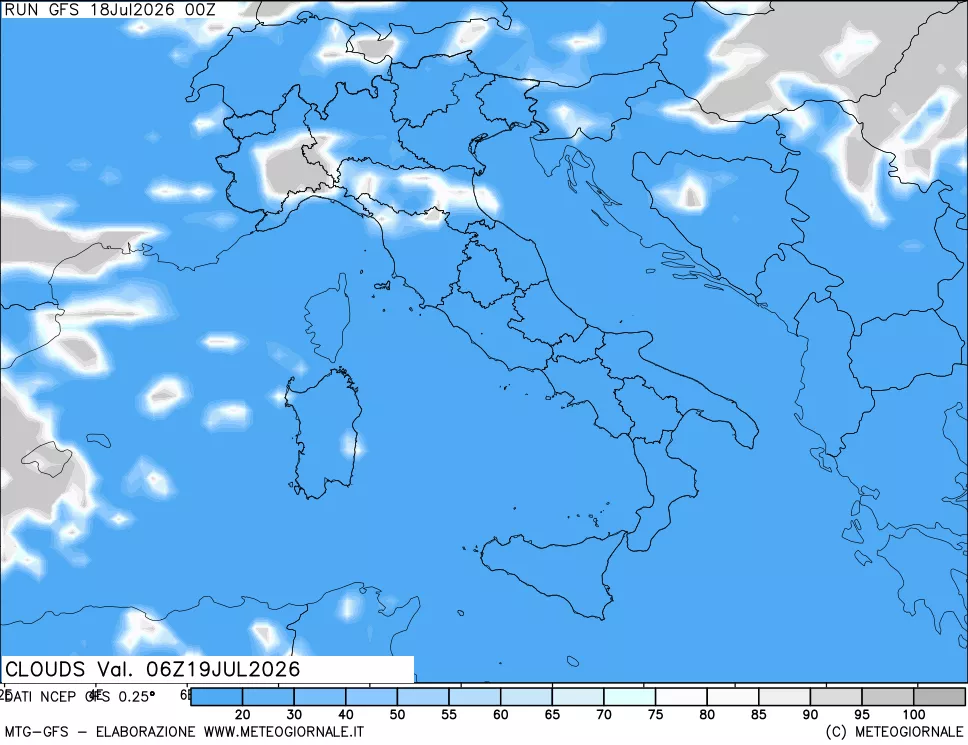 mappa Nuvolosità totale