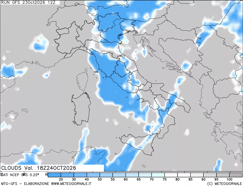 mappa Nuvolosità totale