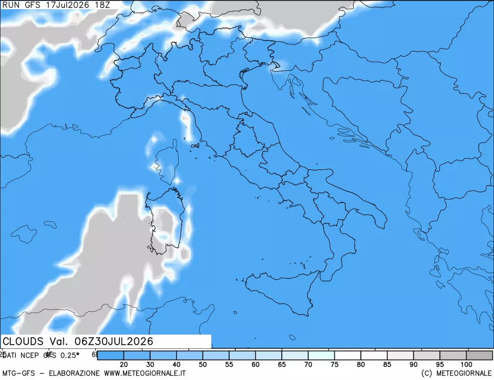 mappa Nuvolosità totale