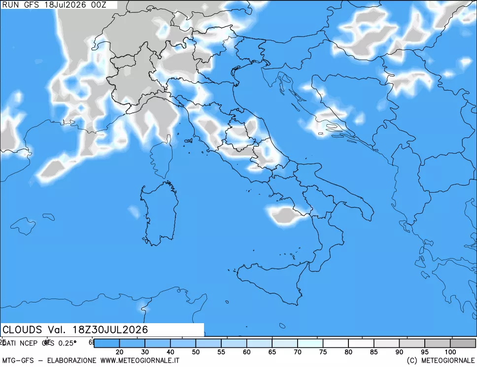 mappa Nuvolosità totale
