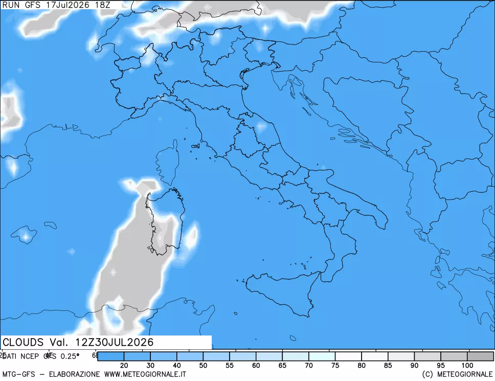 mappa Nuvolosità totale