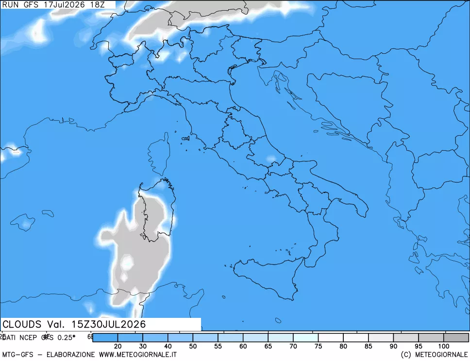 mappa Nuvolosità totale