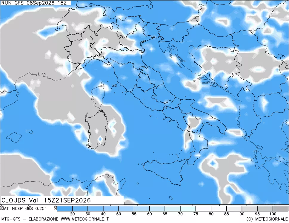 mappa Nuvolosità totale