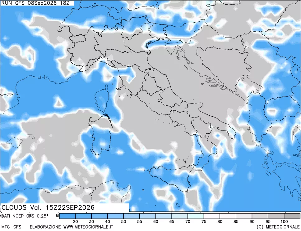 mappa Nuvolosità totale