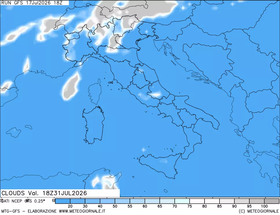 mappa Nuvolosità totale